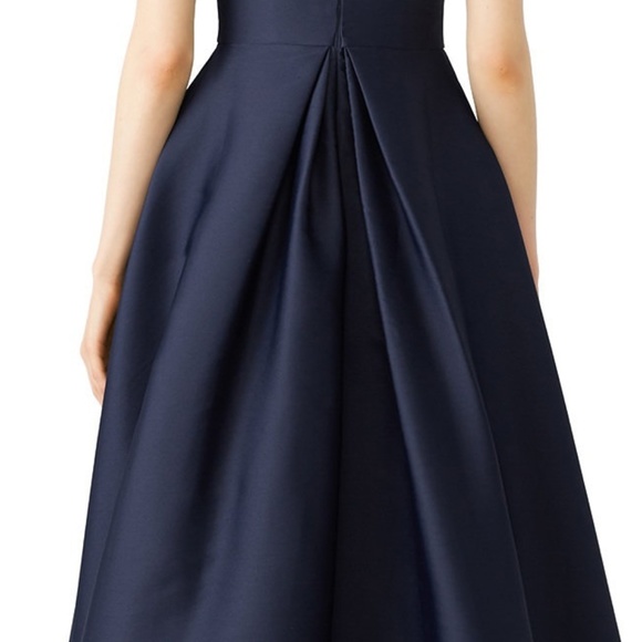 New ML Monique Lhuillier  Navy Lace Sleeve gown - Picture 6 of 8
